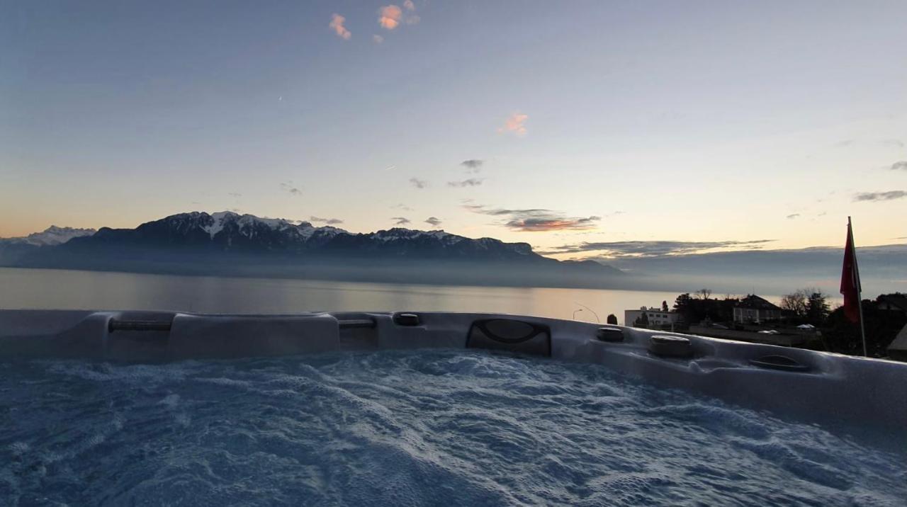 Corseaux Beach Rooms-Riviera Beach Apartments Vevey Dış mekan fotoğraf